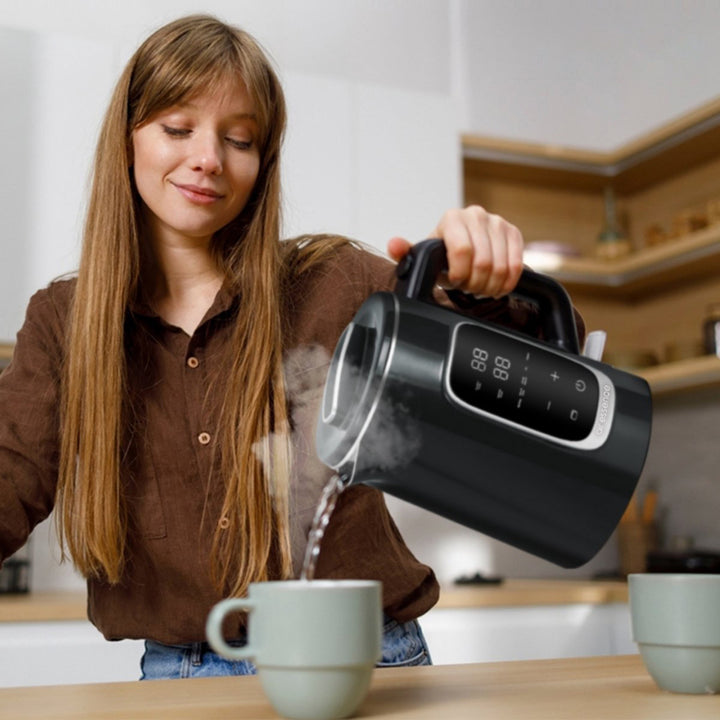Fierbător electric Air Essence LuminaTi Black MAX cu funcție de declorare și decalcifiere, 2200 W, capacitate 1,5 L