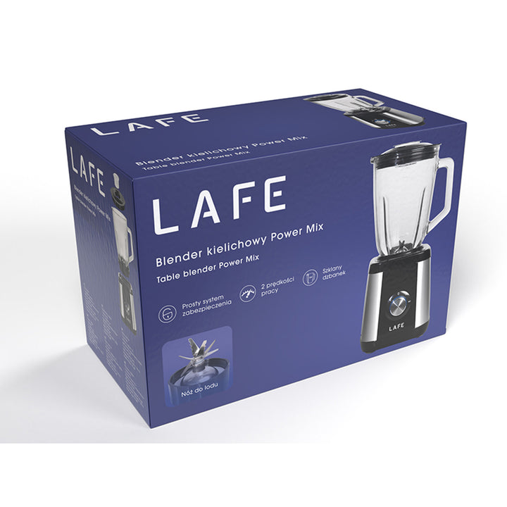 Blender cupă Lafe, sticlă, 2 viteze, 600 W, Power Mix