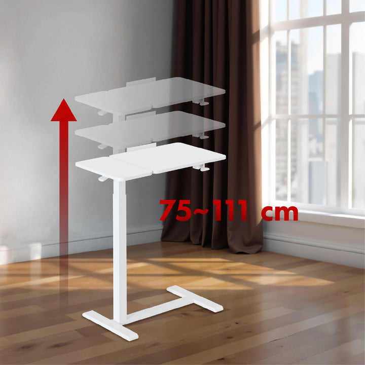 Suport mobil pentru birou/laptop Maclean, alb, înălțime reglabilă 76-109cm, max. 30kg , MC-120 W