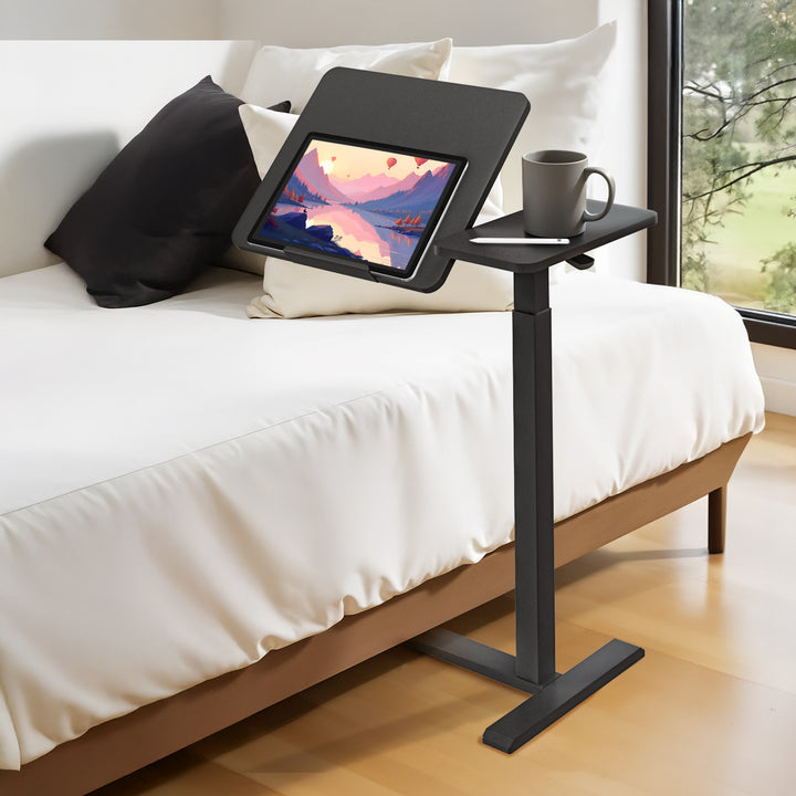 Maclean suport mobil pentru birou/laptop, negru, înălțime reglabilă 76-109cm, max. 30kg , MC-120 B