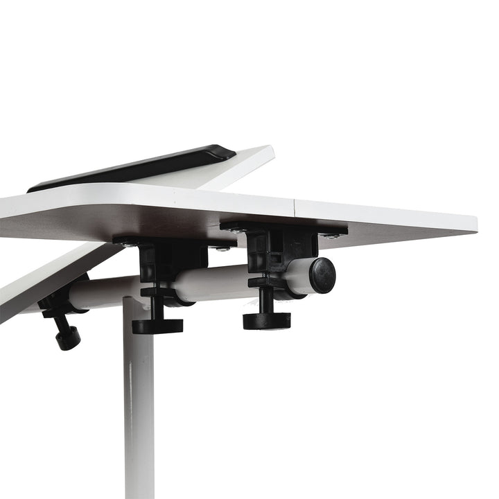 Suport mobil pentru birou/laptop Maclean, alb, înălțime reglabilă 59-89cm, max. 30kg , MC-121 W