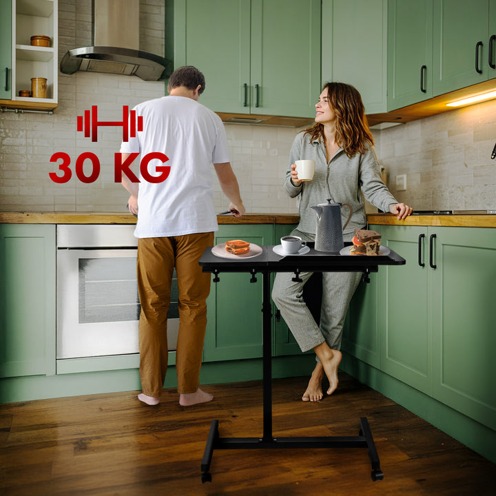 Suport mobil pentru birou/laptop Maclean, negru, înălțime reglabilă 59-89cm, max. 30kg , MC-121 B
