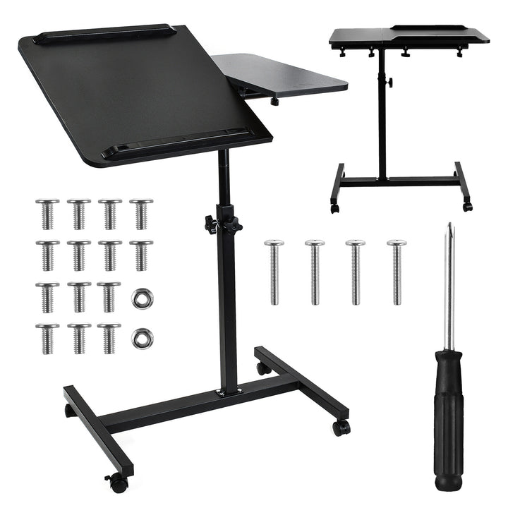 Suport mobil pentru birou/laptop Maclean, negru, înălțime reglabilă 59-89cm, max. 30kg , MC-121 B