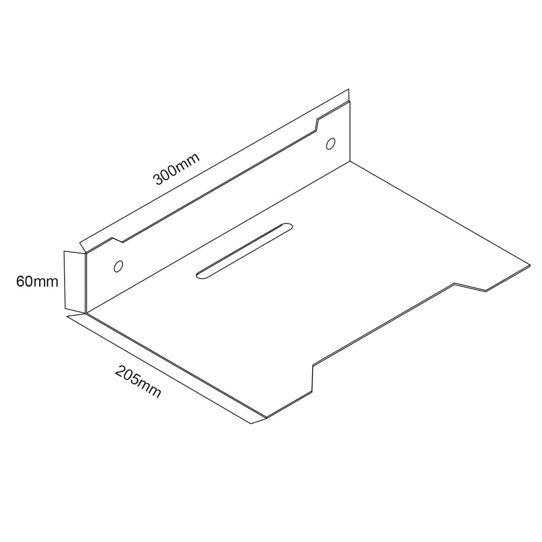 Raft de perete pentru decodor Maclean, simplu, max. 5kg, oțel, MC-122