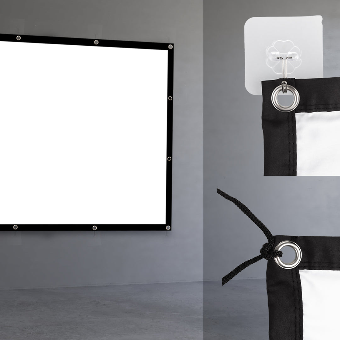 Ecran de proiecție Maclean, 150", 300x220cm, margine 25mm 4:3, cârlige de tensiune, MC-168