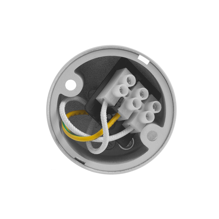 Corp de iluminat de suprafață/tub Maclean, spot, rotund, aluminiu, GU10, 55x130mm, alb, MCE360 W+LED bec GU10 7W Maclean Energy MCE437 WW alb cald 3000K, 220-240V~, 50/60Hz, 490 lumeni