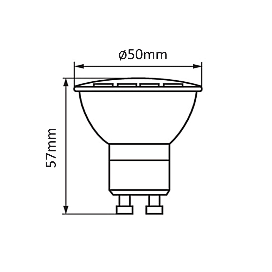 Corp de iluminat de suprafață/tub Maclean, spot, rotund, aluminiu, GU10, 55x130mm, alb, MCE360 W+LED bec GU10 7W Maclean Energy MCE437 WW alb cald 3000K, 220-240V~, 50/60Hz, 490 lumeni
