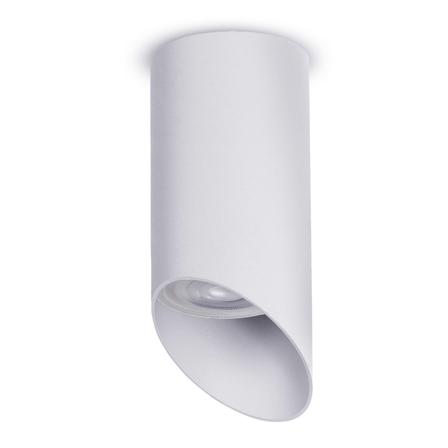 Corp de iluminat de suprafață/tub Maclean, spot, rotund, aluminiu, GU10, 55x130mm, alb, MCE360 W+LED bec GU10 7W Maclean Energy MCE437 NW alb neutru 4000K, 220-240V~, 50/60Hz, 490 lumeni