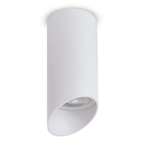 Corp de iluminat de suprafață/tub Maclean, spot, rotund, aluminiu, GU10, 55x130mm, alb, MCE360 W+LED bec GU10 7W Maclean Energy MCE437 NW alb neutru 4000K, 220-240V~, 50/60Hz, 490 lumeni
