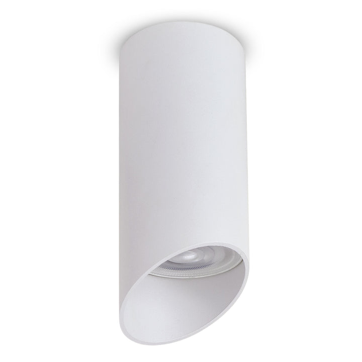 Corp de iluminat de suprafață/tub Maclean, spot, rotund, aluminiu, GU10, 55x130mm, alb, MCE360 W+LED bec GU10 7W Maclean Energy MCE437 NW alb neutru 4000K, 220-240V~, 50/60Hz, 490 lumeni