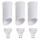 Corp de iluminat de suprafață/tub Maclean, spot, rotund, aluminiu, GU10, 55x130mm, alb, MCE360 W 3pcs+LED bec GU10 7W Maclean Energy MCE437 NW alb neutru 4000K, 220-240V~, 50/60Hz 3pcs
