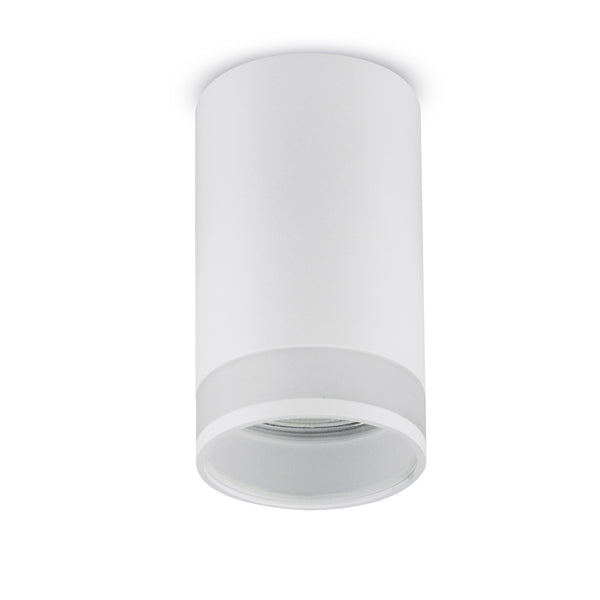 Spot tubular Maclean de suprafață/tub, rotund, aluminiu, GU10, 55x130mm, alb, MCE361 W + LED bec GU10 7W Maclean Energy MCE437 NW alb neutru 4000K, 220-240V~, 50/60Hz, 490 lm