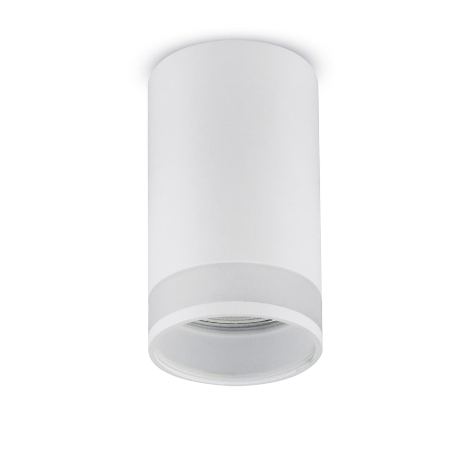 Spot tubular Maclean de suprafață/tub, rotund, aluminiu, GU10, 55x130mm, alb, MCE361 W + LED bec GU10 7W Maclean Energy MCE437 NW alb neutru 4000K, 220-240V~, 50/60Hz, 490 lm