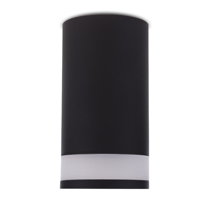 Spot tubular Maclean, de suprafață/tub, rotund, aluminiu, GU10, 55x130mm, negru, MCE361 B + bec LED GU10 7W Maclean Energy MCE437 NW alb neutru 4000K, 220-240V~, 50/60Hz, 490lm