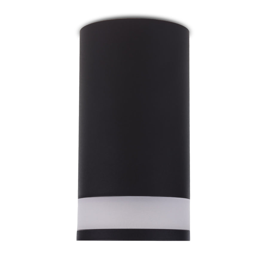Spot tubular Maclean, de suprafață/tub, rotund, aluminiu, GU10, 55x130mm, negru, MCE361 B + bec LED GU10 7W Maclean Energy MCE437 NW alb neutru 4000K, 220-240V~, 50/60Hz, 490lm