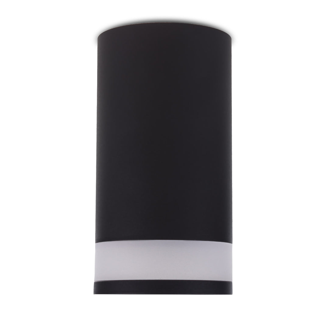 Set 3 spoturi tubulare Maclean, de suprafață / tub, rotund, aluminiu, GU10, 55x130mm, culoare neagră, MCE361 B + 3 becuri LED GU10 7W Maclean Energy MCE437 NW alb neutru 4000K, 220-240V~, 50/60Hz, 490