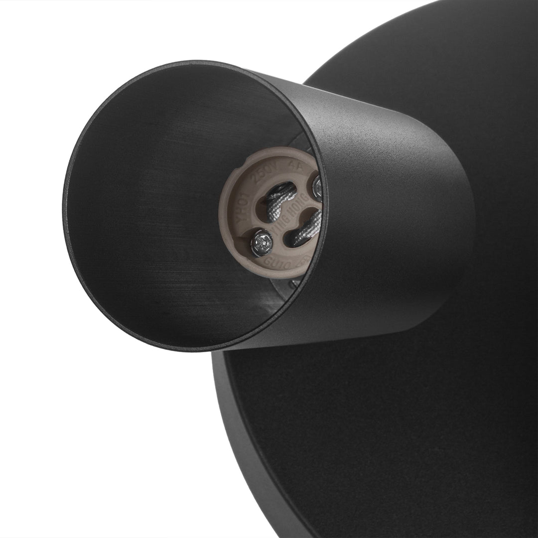 Plafonieră Maclean, mobilă, aluminiu, 3xGU10, 55x90 mm, negru mat, MCE362 B + 3 becuri LED GU10 7W Maclean Energy MCE437 WW alb cald 3000K, 220-240V~, 50/60Hz