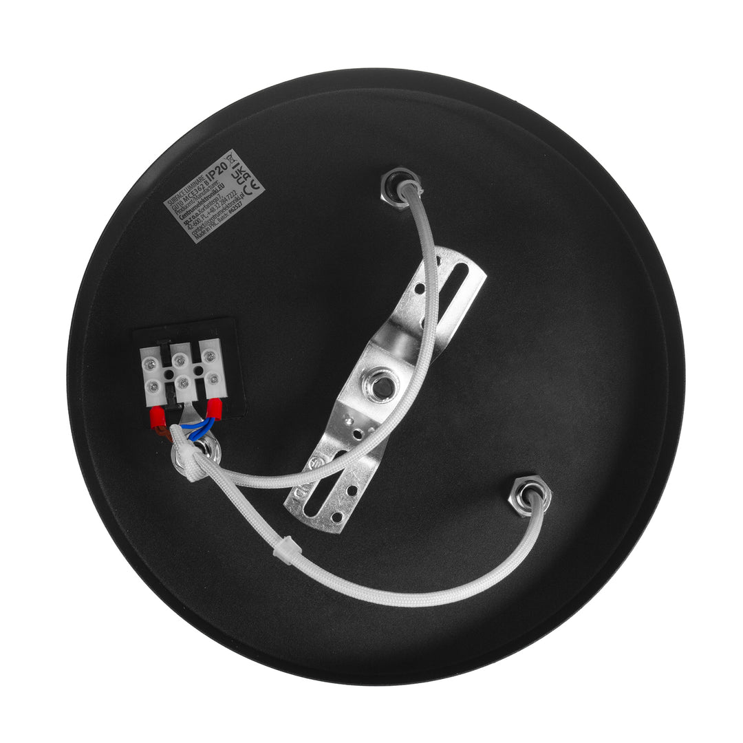 Plafonieră Maclean, mobilă, aluminiu, 3xGU10, 55x90 mm, negru mat, MCE362 B + 3 becuri LED GU10 7W Maclean Energy MCE437 WW alb cald 3000K, 220-240V~, 50/60Hz