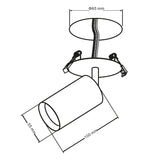Maclean corp de iluminat/tub încastrat, spot, rotund, aluminiu, GU10, 55x130mm, culoare negru, MCE364 B 3pcs+ Bec LED GU10 7W Maclean Energy MCE437 NW alb neutru 4000K, 220-240V~, 50/60Hz, 3pcs