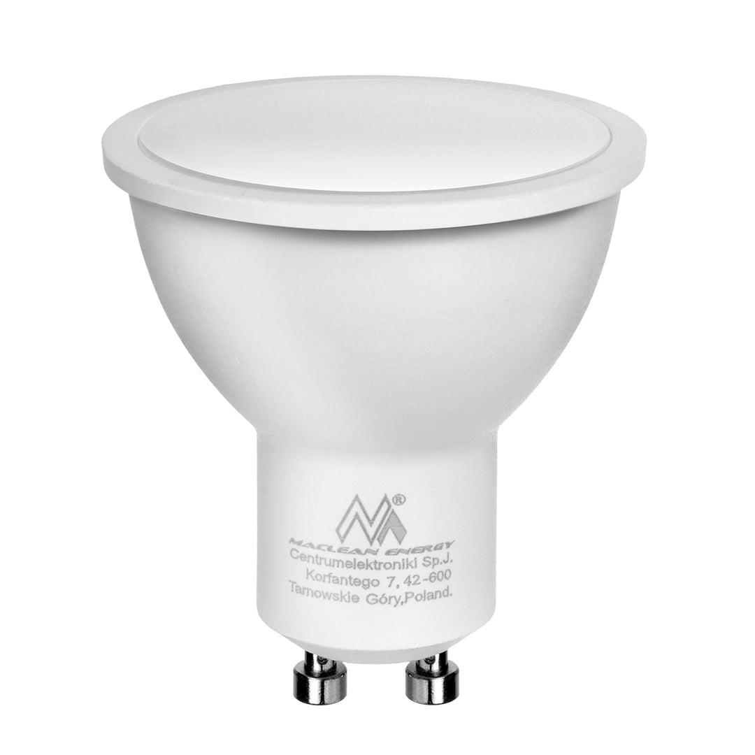 Aplică / lampă de perete Maclean, spot, rotund, GU10, cu întrerupător 55x90mm, alb, MCE369 W 2pcs+ Bec LED GU10 7W Maclean Energy MCE437 WW alb cald 3000K, 220-240V~, 50/60Hz, 2pcs