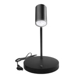 Lampă de birou Maclean GU10, spot, rotundă, GU10, cu întrerupător 55x90mm, negru, MCE370 B+ Bec GU10 7W Maclean Energy MCE437 NW alb neutru 4000K, 220-240V~, 50/60Hz, 490 lumeni