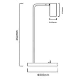 Lampă de birou Maclean GU10, spot, rotundă, GU10, cu întrerupător 55x90mm, negru, MCE370 B+ Bec GU10 7W Maclean Energy MCE437 NW alb neutru 4000K, 220-240V~, 50/60Hz, 490 lumeni