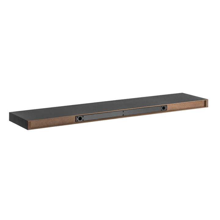 Set 3 rafturi de perete Maclean MC-330, 90 x 20 cm, 5 kg, negru