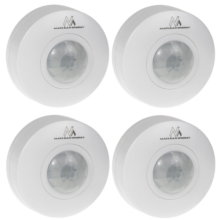Maclean Detector de mișcare PIR, rază 6m, tavan, sarcină max. 1200W, IP20, MCE314 W 4 bucăți