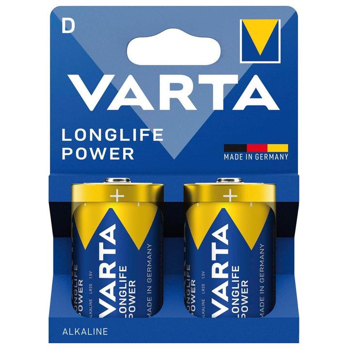 VARTA Longlife Power, 2 baterii alcaline, dimensiunea D / R20, 1.5V
