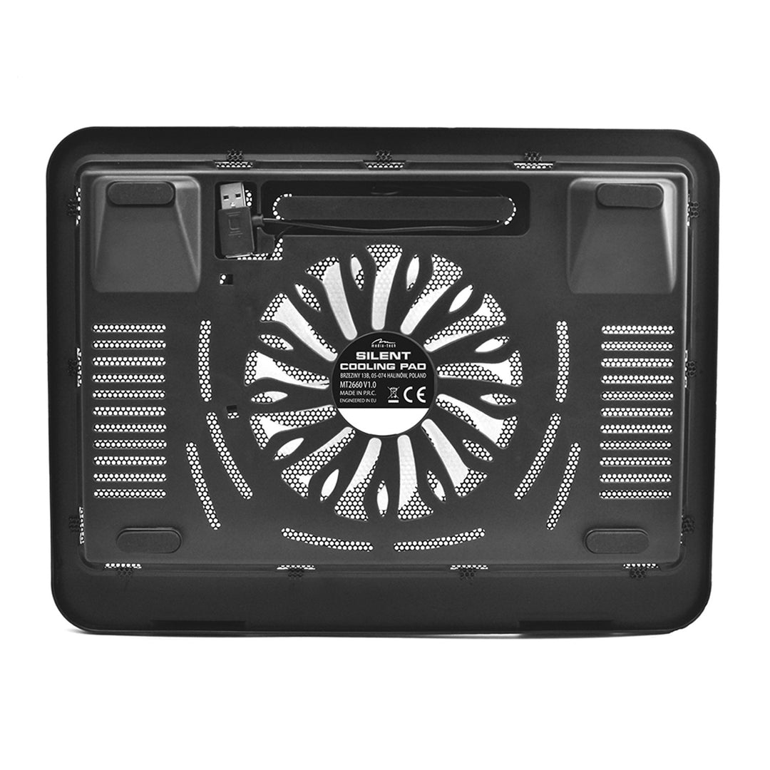 Pad de răcire pentru laptopuri de 15,6" și mai mici, silențios, puternic, ventilatoare de 13,5 cm, port USB pass-through