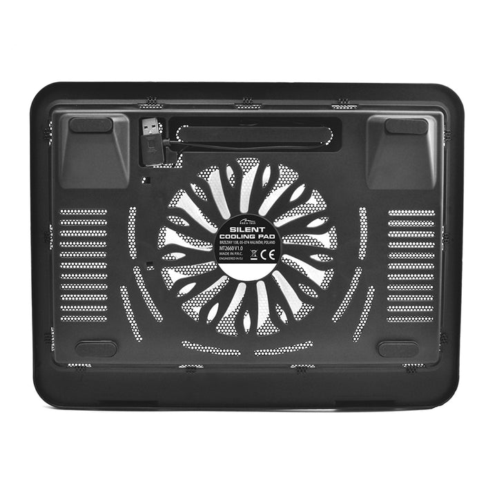 Pad de răcire pentru laptopuri de 15,6" și mai mici, silențios, puternic, ventilatoare de 13,5 cm, port USB pass-through