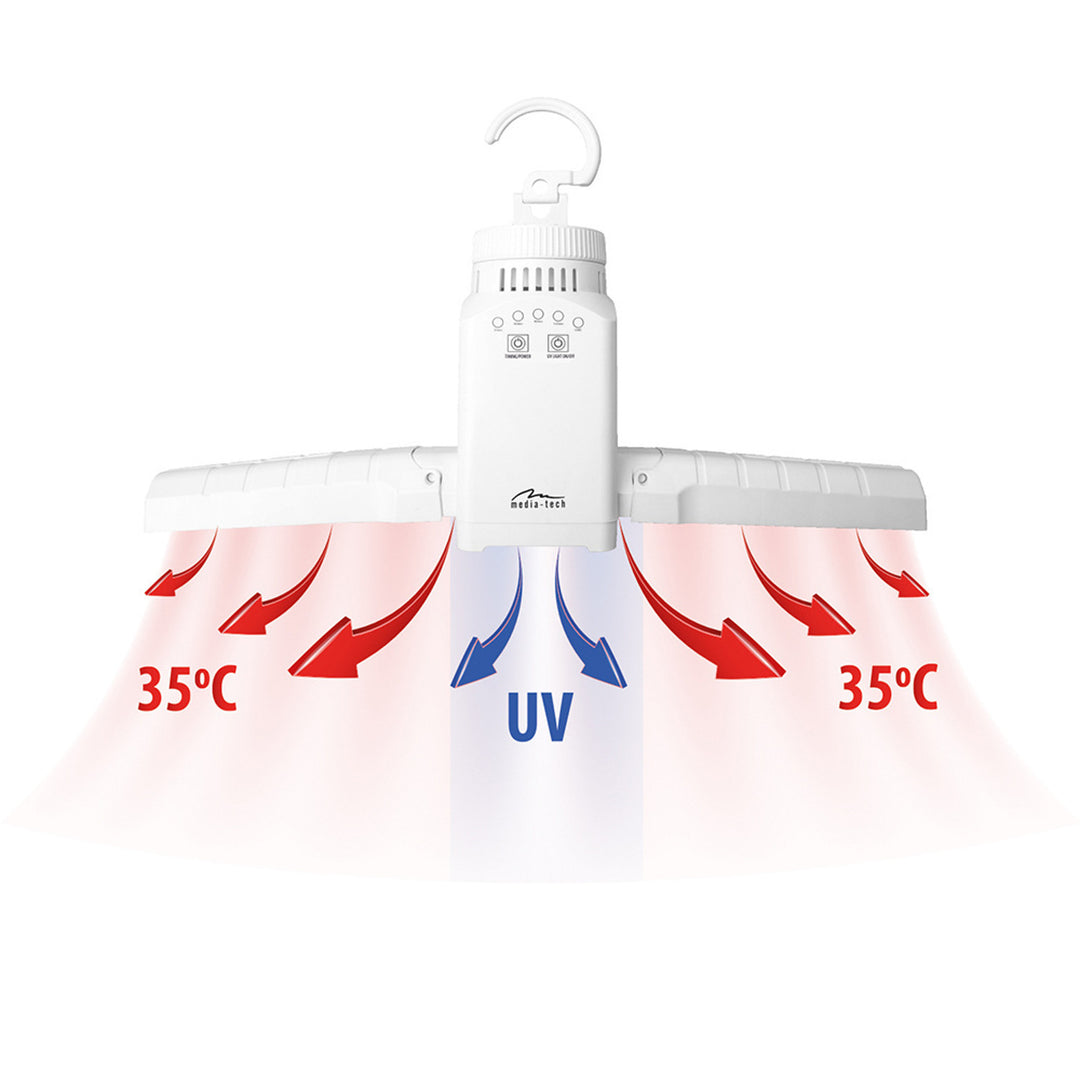 Uscător mobil, montat pe perete, pentru haine, pantofi etc. cu dezinfecție UV Smart Airdryer UV