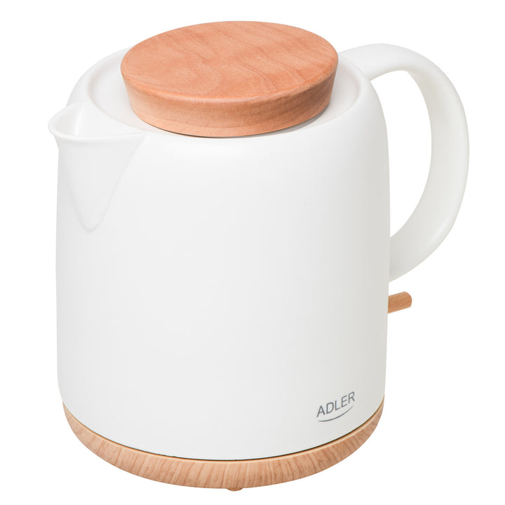 Fierbator electric ceramic 1.0L, 1200W, ecru, Adler AD 1304