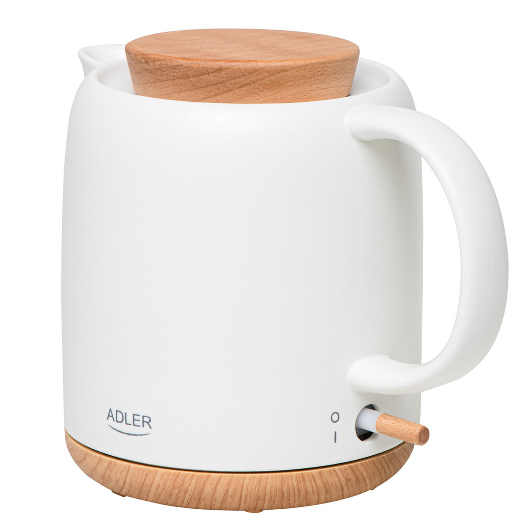 Fierbator electric ceramic 1.0L, 1200W, ecru, Adler AD 1304