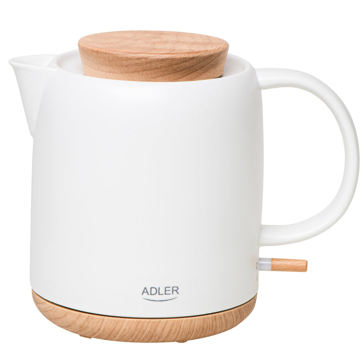 Fierbator electric ceramic 1.0L, 1200W, ecru, Adler AD 1304