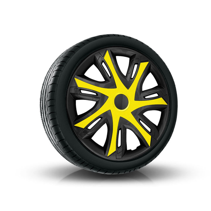 Capac jante universal 15'' NRM N-Power Bicolor negru-galben 1 buc