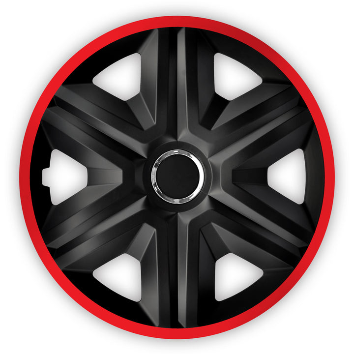 Capac jante 16'' NRM Fast Lux universal negru-roșu 1 buc