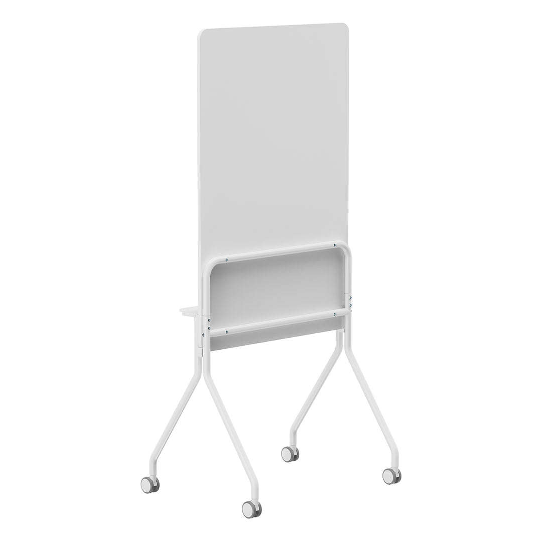 Tablă mobilă Ergo Office cu ștergere uscată, orientare verticală, albă, cu o singură față, cu raft, dimensiuni tablă 1190x790mm, ER-305