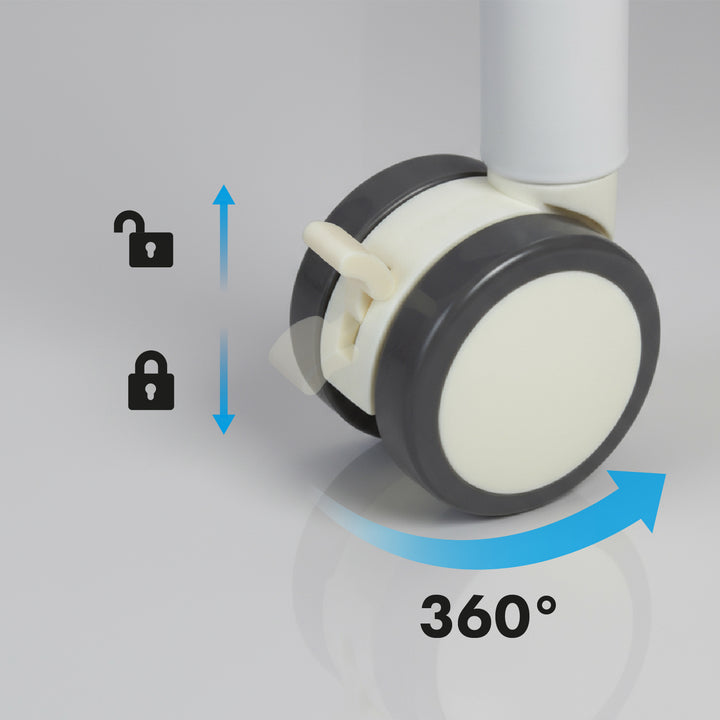 Tablă mobilă Ergo Office cu ștergere uscată, orientare verticală, albă, cu o singură față, cu raft, dimensiuni tablă 1190x790mm, ER-305