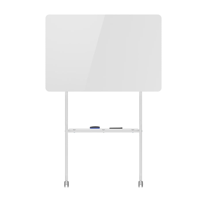 Tablă mobilă Ergo Office cu ștergere uscată, orientare orizontală, albă, cu o singură față, cu raft, dimensiuni tablă 1190x790mm, ER-306