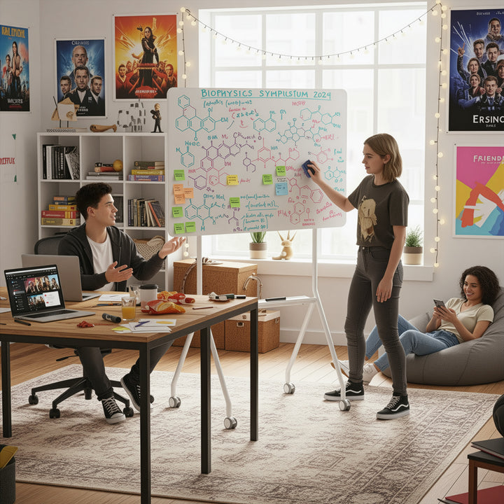 Tablă mobilă Ergo Office cu ștergere uscată, orientare orizontală, albă, cu o singură față, cu raft, dimensiuni tablă 1190x790mm, ER-306