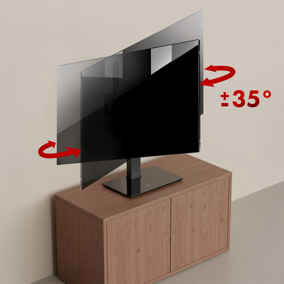 Suport TV universal Maclean, pentru dulap RTV, suport, max. 40kg, max. VESA 400x400, reglare înălțime și unghi, pentru televizoare 32-65", MC-1240