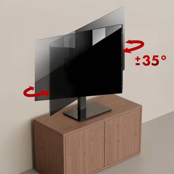 Suport TV universal Maclean, pentru dulap RTV, suport, max. 40kg, max. VESA 400x400, reglare înălțime și unghi, pentru televizoare 32-65", MC-1240