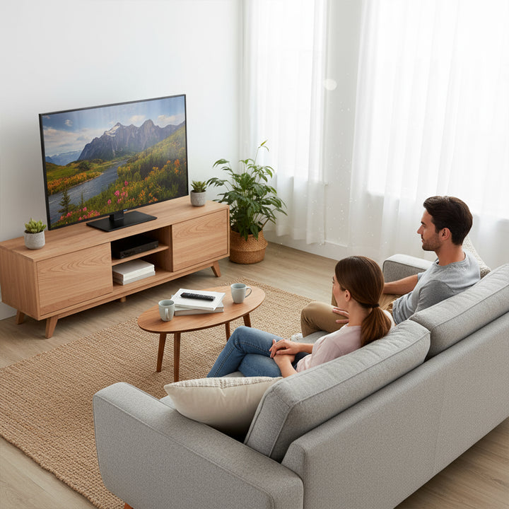 Suport TV universal Maclean, pentru dulap RTV, suport, max. 40kg, max. VESA 400x400, reglare înălțime și unghi, pentru televizoare 32-65", MC-1240
