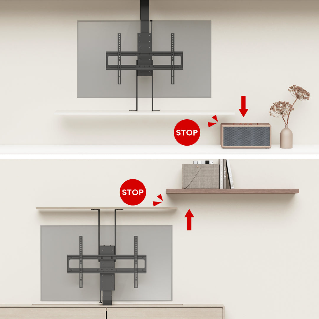 Suport electric pentru tavan și podea, Maclean extensibil, 43''-88''', VESA 600x400, max 60kg, 100-240V AC,50/60Hz