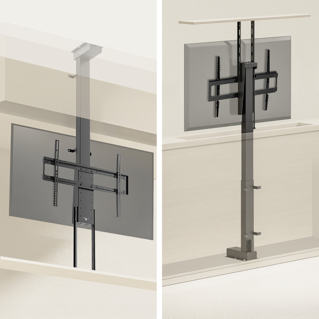 Suport electric pentru tavan și podea, Maclean extensibil, 43''-88''', VESA 600x400, max 60kg, 100-240V AC,50/60Hz