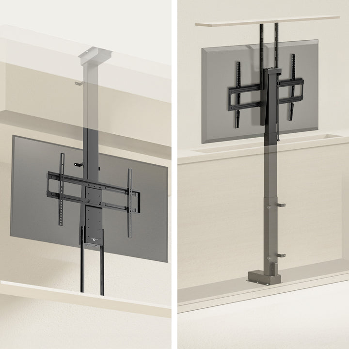 Suport electric pentru tavan și podea, Maclean extensibil, 43''-88''', VESA 600x400, max 60kg, 100-240V AC,50/60Hz