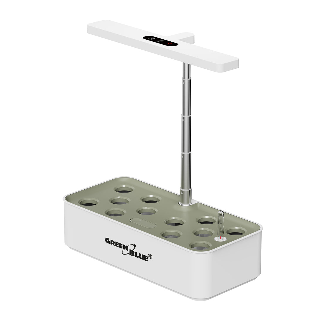Sistem inteligent de cultivare a plantelor de interior GreenBlue, SMART pot, capacitate 4L, pentru 12 plante, LED-uri cu spectru complet, GB133