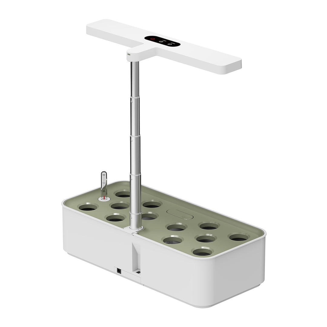 Sistem inteligent de cultivare a plantelor de interior GreenBlue, SMART pot, capacitate 4L, pentru 12 plante, LED-uri cu spectru complet, GB133