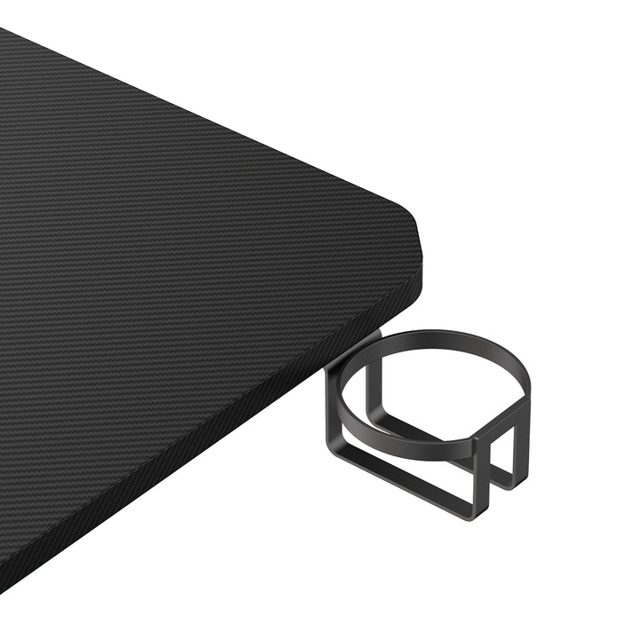 NanoRS gaming desk, negru, cu suport pentru căști și pahare, max. 75kg, dimensiuni 1200x600x750mm, RS101